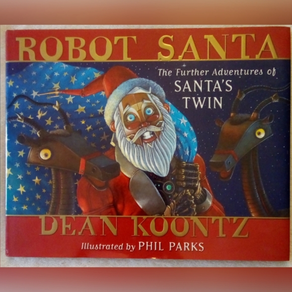 KIDS HARD COVER BOOK (ROBOT SANTA) NEW! - Picture 1 of 3